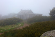 Craigs Hut in the fog